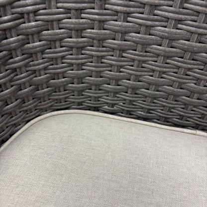 CALOR | Poly Rattan Wicker Stackable Outdoor Dining Chair | Grey