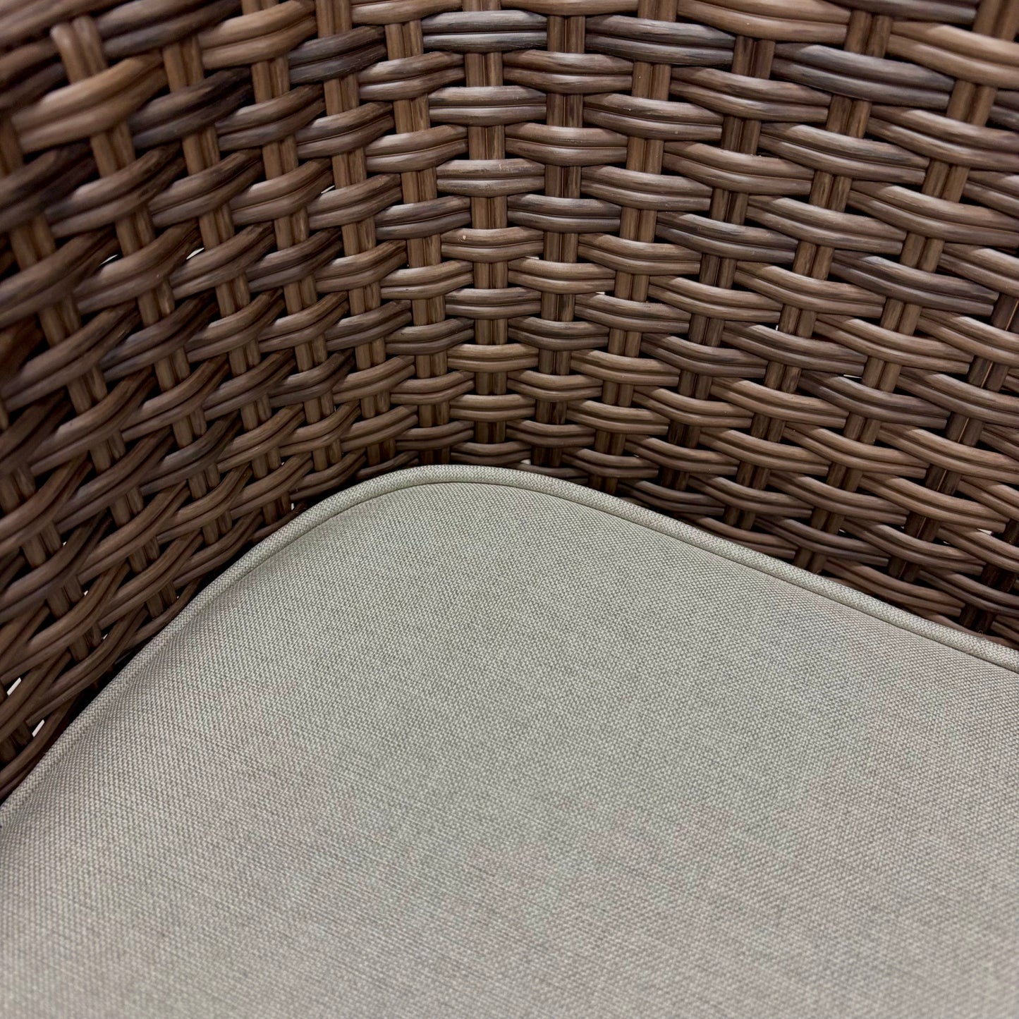 CALOR | Poly Rattan Wicker Stackable Outdoor Dining Chair | Dark Brown