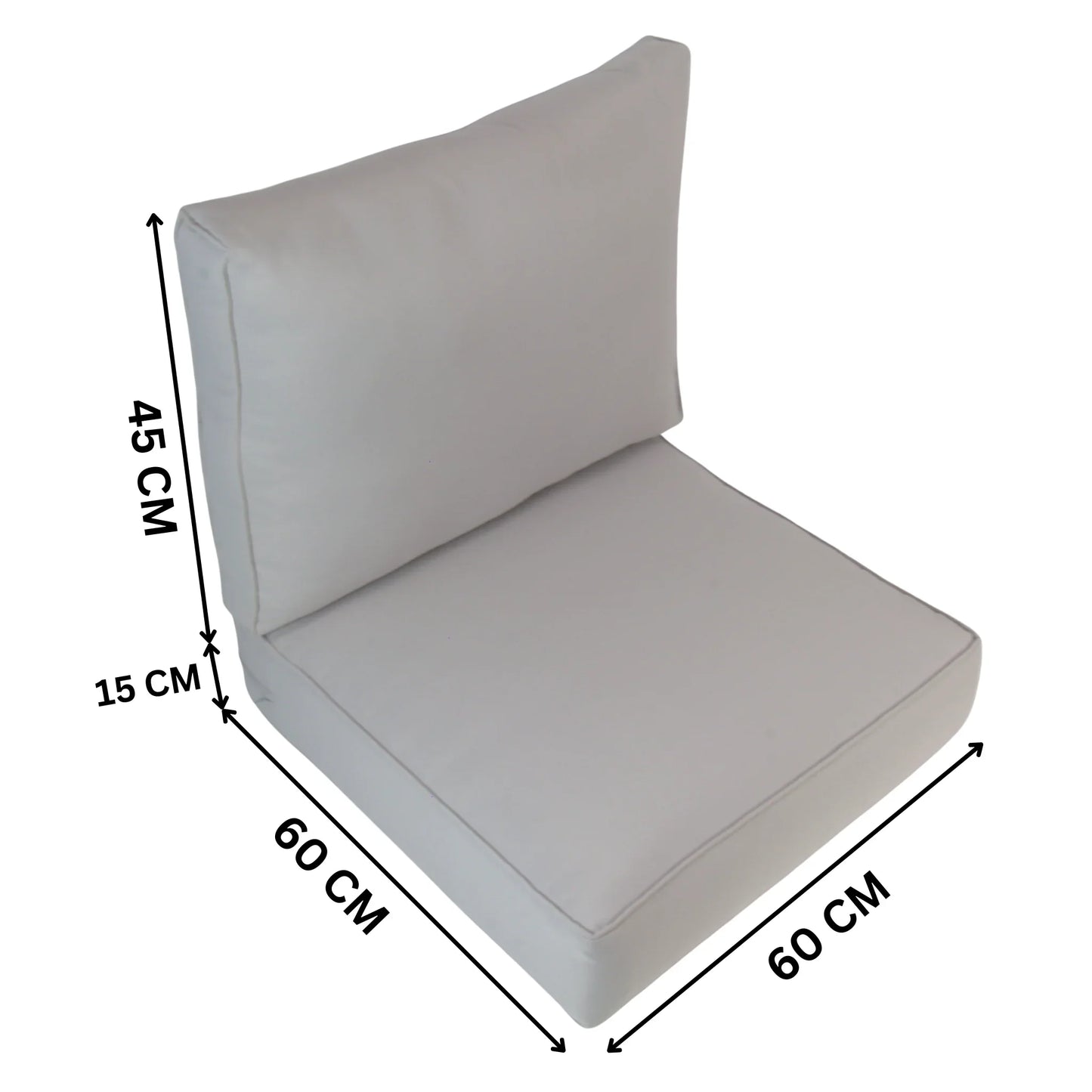 grey lounge sofa cushion set with dimension 60 width 60 length