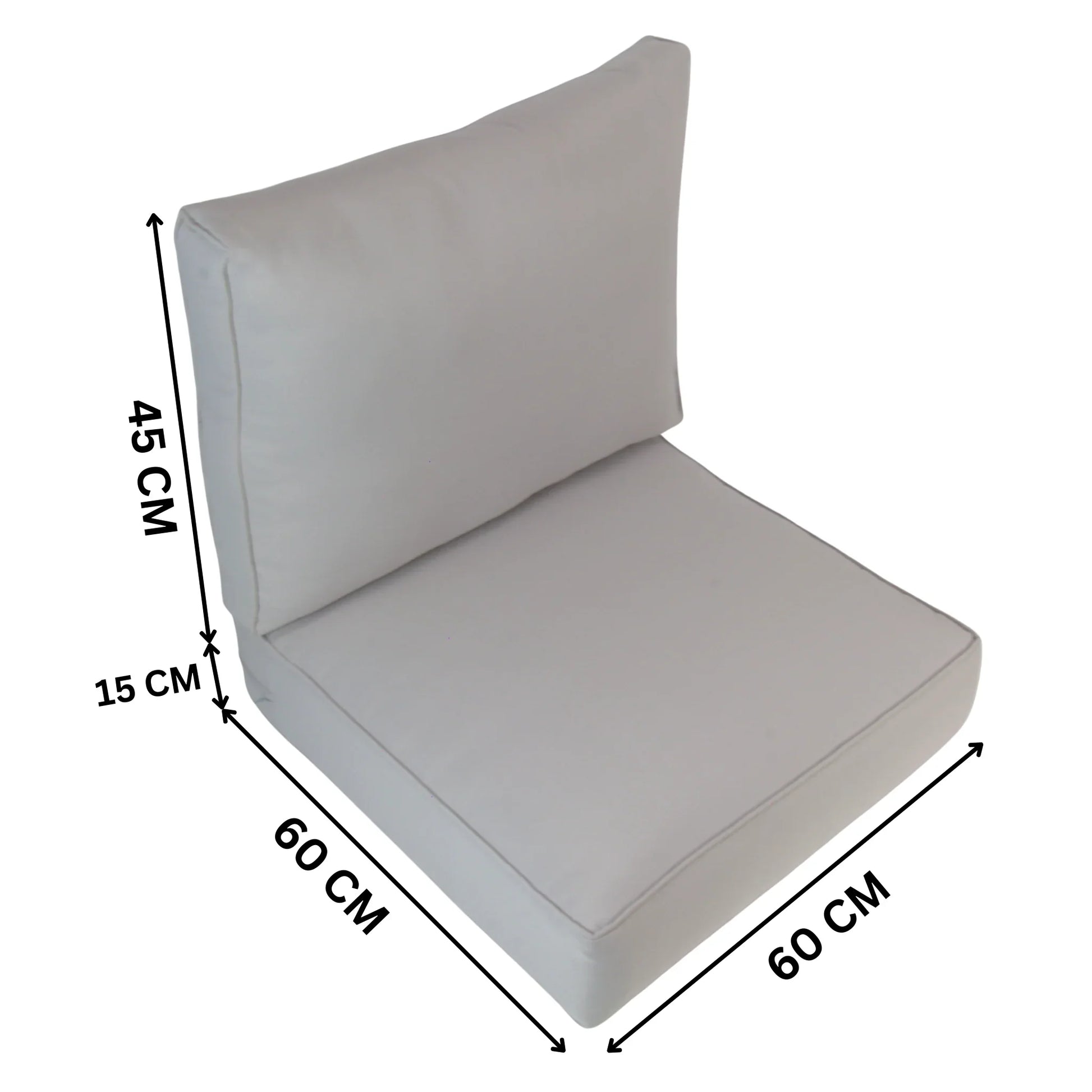 grey lounge sofa cushion set with dimension 60 width 60 length