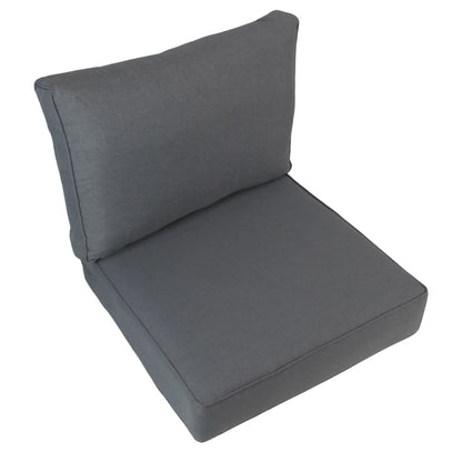 EDEN| Outdoor Lounge / Sofa Replacement Cushion Set (Seat & Back) | Dark Grey Colour | 60cmx60cm
