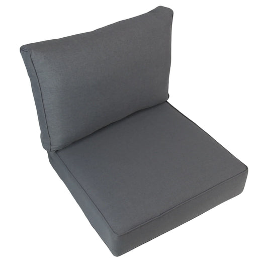 EDEN| Outdoor Lounge / Sofa Replacement Cushion Set (Seat & Back) | Dark Grey Colour | 60cmx60cm