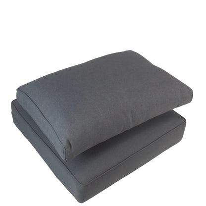 EDEN| Outdoor Lounge / Sofa Replacement Cushion Set (Seat & Back) | Dark Grey Colour | 60cmx60cm