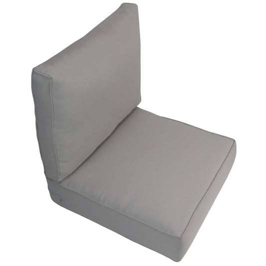 EDEN| Outdoor Lounge / Sofa Replacement Cushion Set (Seat & Back) | Light Grey Colour | 60cmx60cm