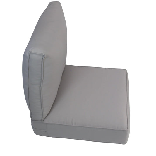 EDEN| Outdoor Lounge / Sofa Replacement Cushion Set (Seat & Back) | Light Grey Colour | 65cmx65cm