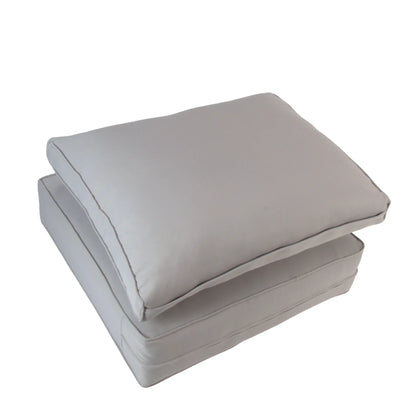EDEN| Outdoor Lounge / Sofa Replacement Cushion Set (Seat & Back) | Light Grey Colour | 65cmx65cm
