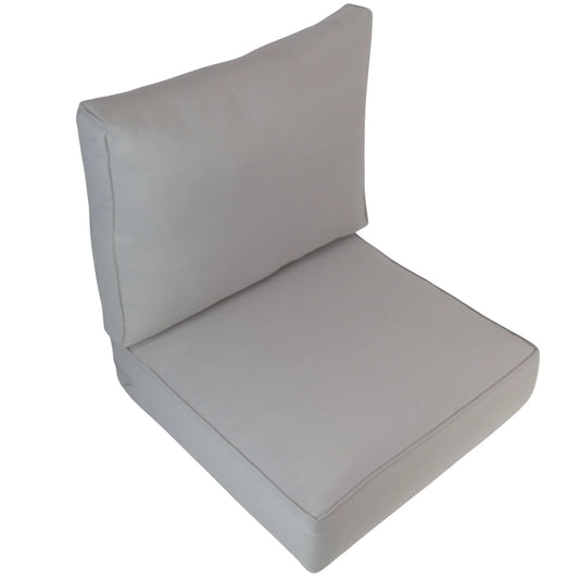 EDEN| Outdoor Lounge / Sofa Replacement Cushion Set (Seat & Back) | Light Grey Colour | 60cmx60cm