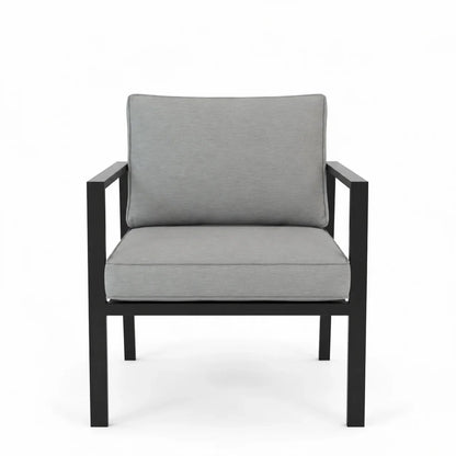 ELBA| Outdoor Lounge / Armchair Replacement Cushion Set (Seat & Back) | Light Grey Colour | 50cmx55cm