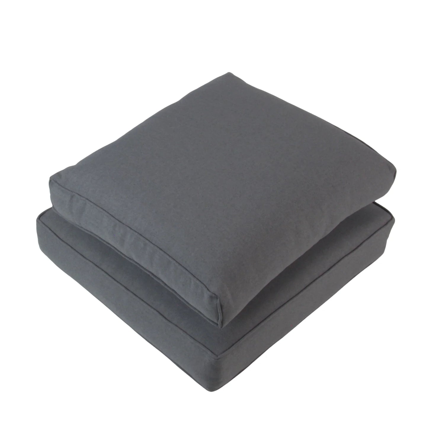 ELBA| Outdoor Lounge / Armchair Replacement Cushion Set (Seat & Back) | Dark Grey Colour | 50cmx55cm