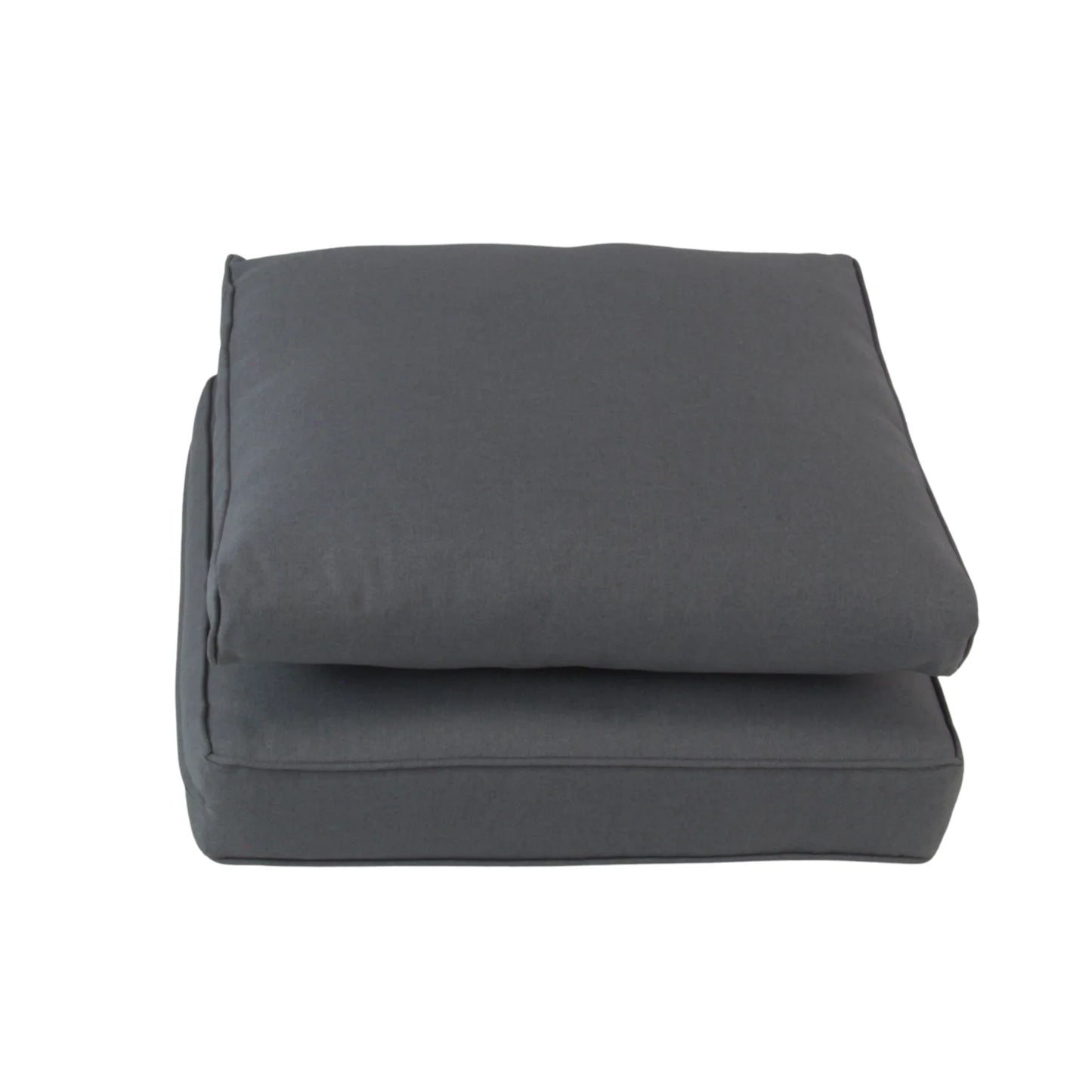 ELBA| Outdoor Lounge / Armchair Replacement Cushion Set (Seat & Back) | Dark Grey Colour | 50cmx55cm