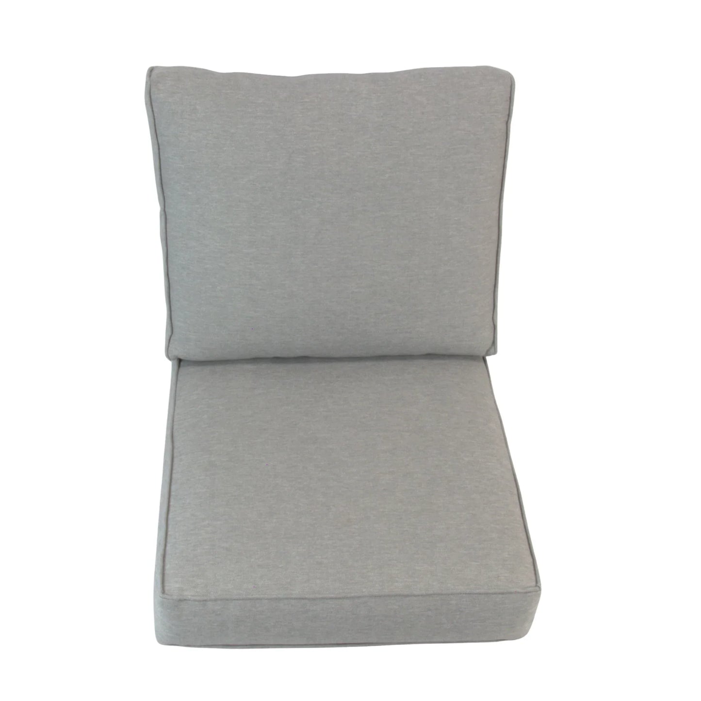 Grey cushion set seat and back for outdoor armchair lounge