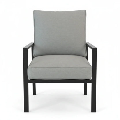 ELBA| Outdoor Lounge / Armchair Replacement Cushion Set (Seat & Back) | Light Grey Colour | 50cmx55cm