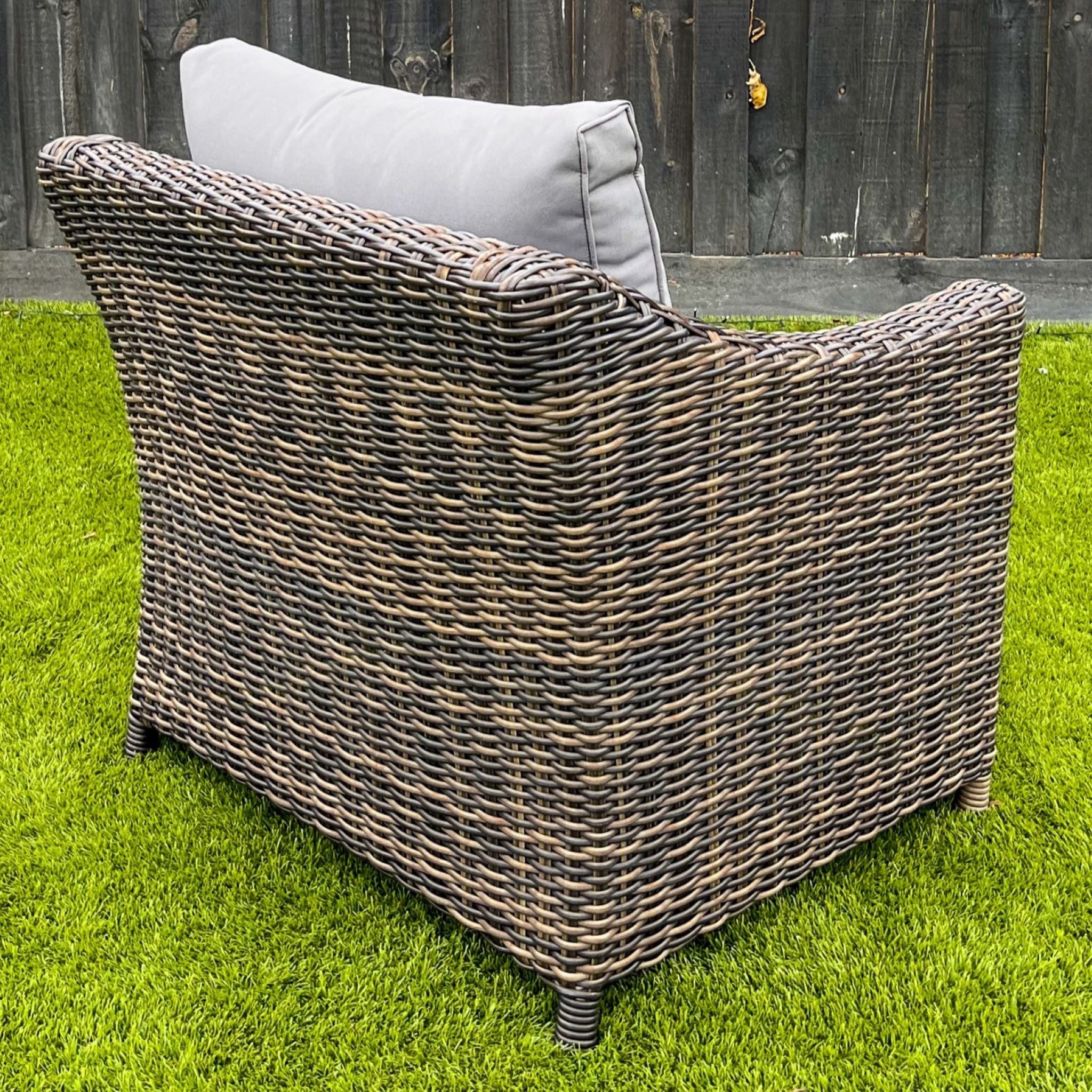 ESTELL 5Piece Set Outdoor Armchairs Coffee Table Dark Brown Direct