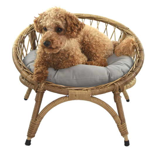 FEDDE Pet Basket Bed for Small Cat & Dog- Brown - Direct Factory Furniture Australia