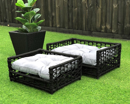 HONDJE Pet Basket Bed for Small Cat & Dog- Black - Direct Factory Furniture Australia