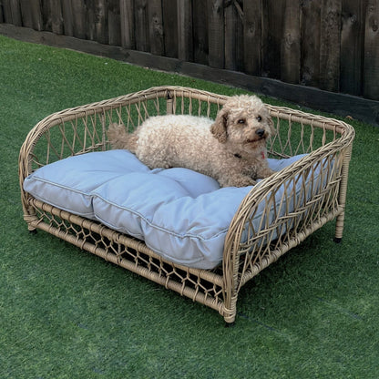 JACOB Pet Basket Bed for Small Cat & Dog- Brown - Direct Factory Furniture Australia