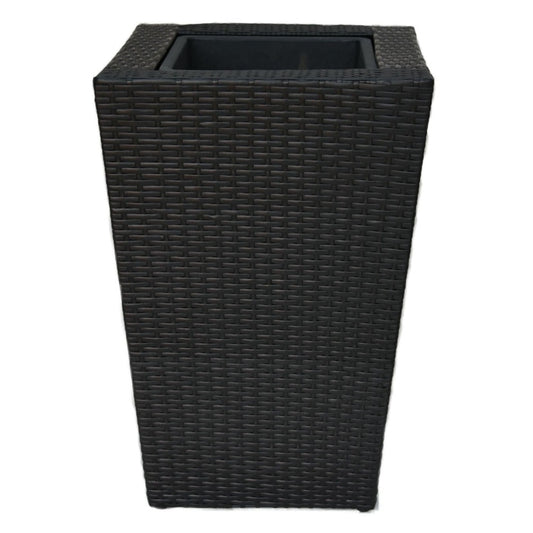 KENROKU Poly Rattan Wicker Large Planter Pot - Black - Direct Factory Furniture Australia