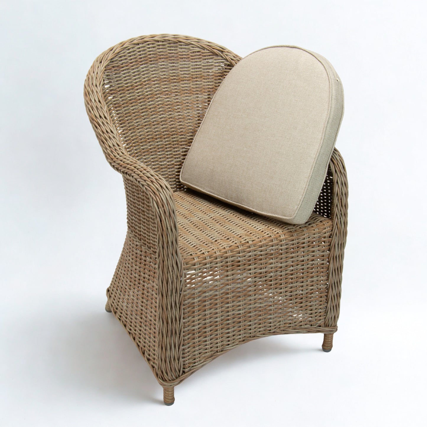MALAWI | Poly Rattan Wicker Outdoor Dining Chair | Natural
