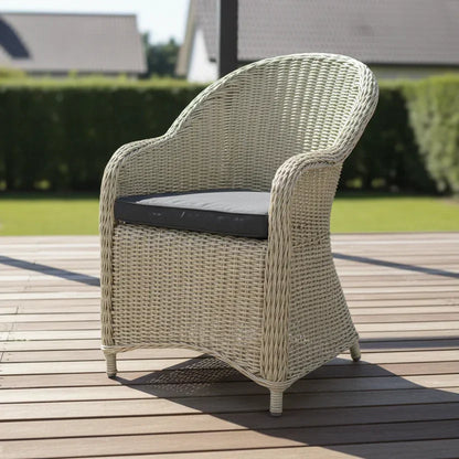 MALAWI | Poly Rattan Wicker Outdoor Dining Chair | Whitewashed Light Grey - PL18010-DC-WG-1 - Direct Factory Furniture Australia