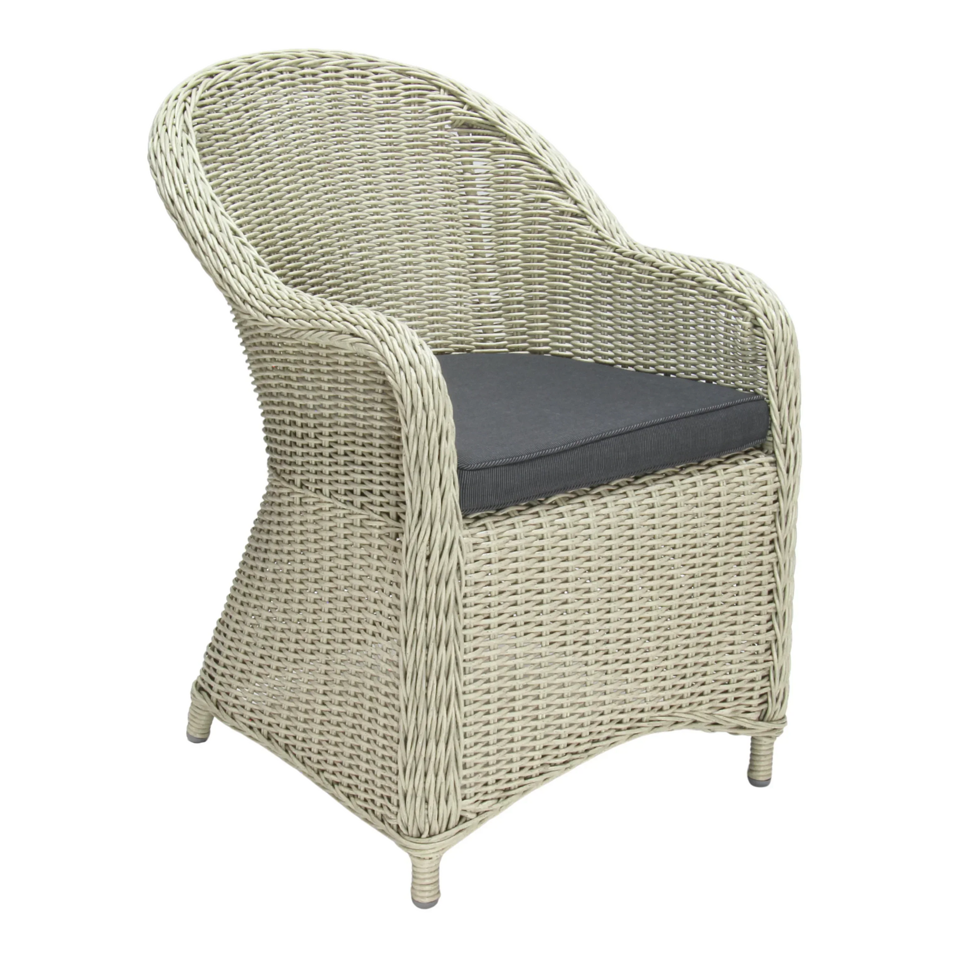 MALAWI | Poly Rattan Wicker Outdoor Dining Chair | Whitewashed Light Grey - PL18010-DC-WG-1 - Direct Factory Furniture Australia