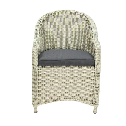 MALAWI | Poly Rattan Wicker Outdoor Dining Chair | Whitewashed Light Grey - PL18010-DC-WG-1 - Direct Factory Furniture Australia