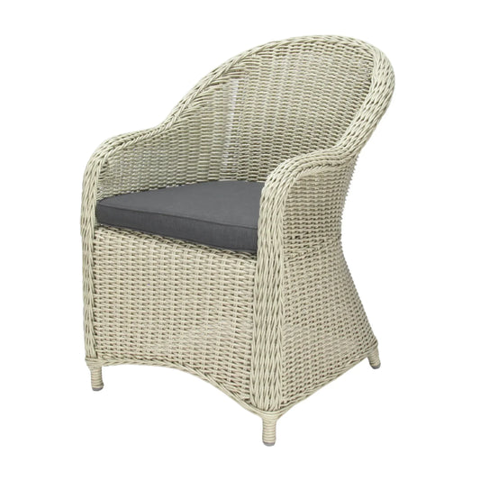 MALAWI | Poly Rattan Wicker Outdoor Dining Chair | Whitewashed Light Grey - PL18010-DC-WG-1 - Direct Factory Furniture Australia