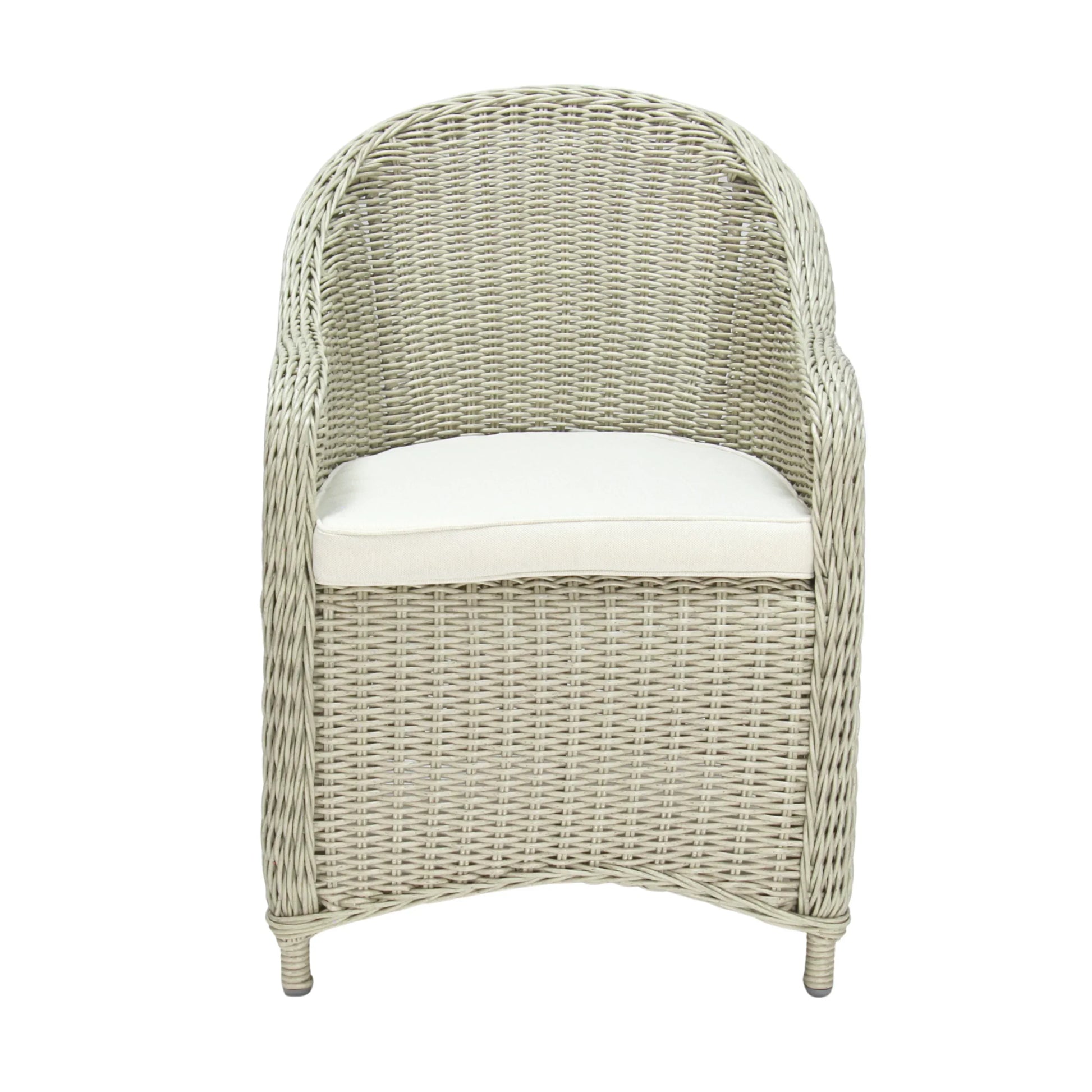 MALAWI | Poly Rattan Wicker Outdoor Dining Chair | Whitewashed Light Grey - PL18010-DC-WG-1 - Direct Factory Furniture Australia