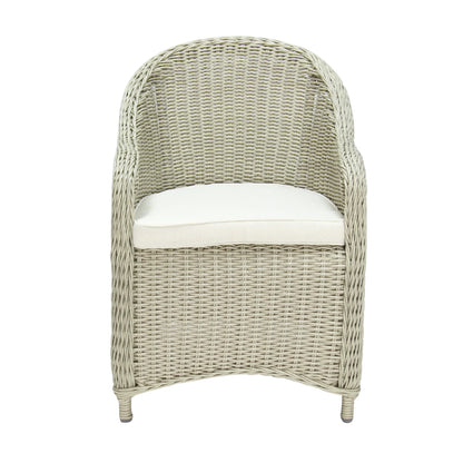 MALAWI | Poly Rattan Wicker Outdoor Dining Chair | Whitewashed Light Grey - PL18010-DC-WG-1 - Direct Factory Furniture Australia