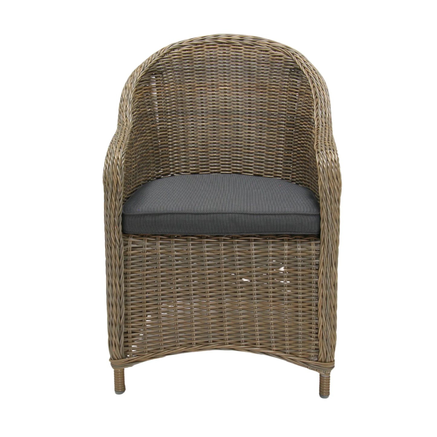 MALAWI | Poly Rattan Wicker Outdoor Dining Chair | Brown Grey - PL18010-DC-NAT-2 - Direct Factory Furniture Australia