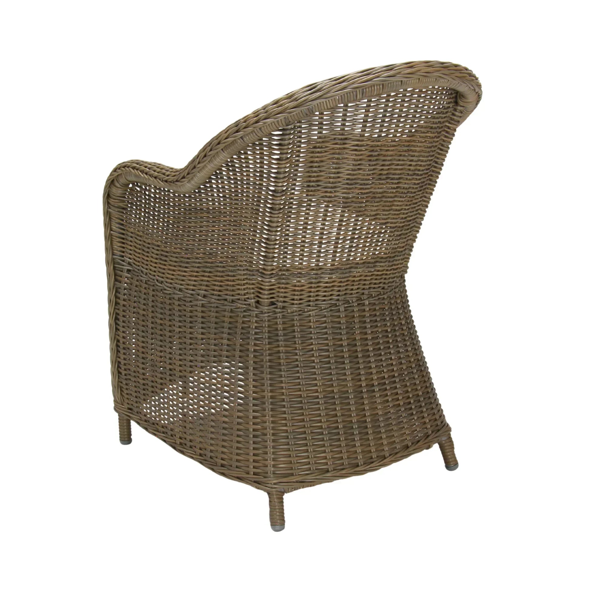 MALAWI | Poly Rattan Wicker Outdoor Dining Chair | Brown Grey - PL18010-DC-NAT-2 - Direct Factory Furniture Australia