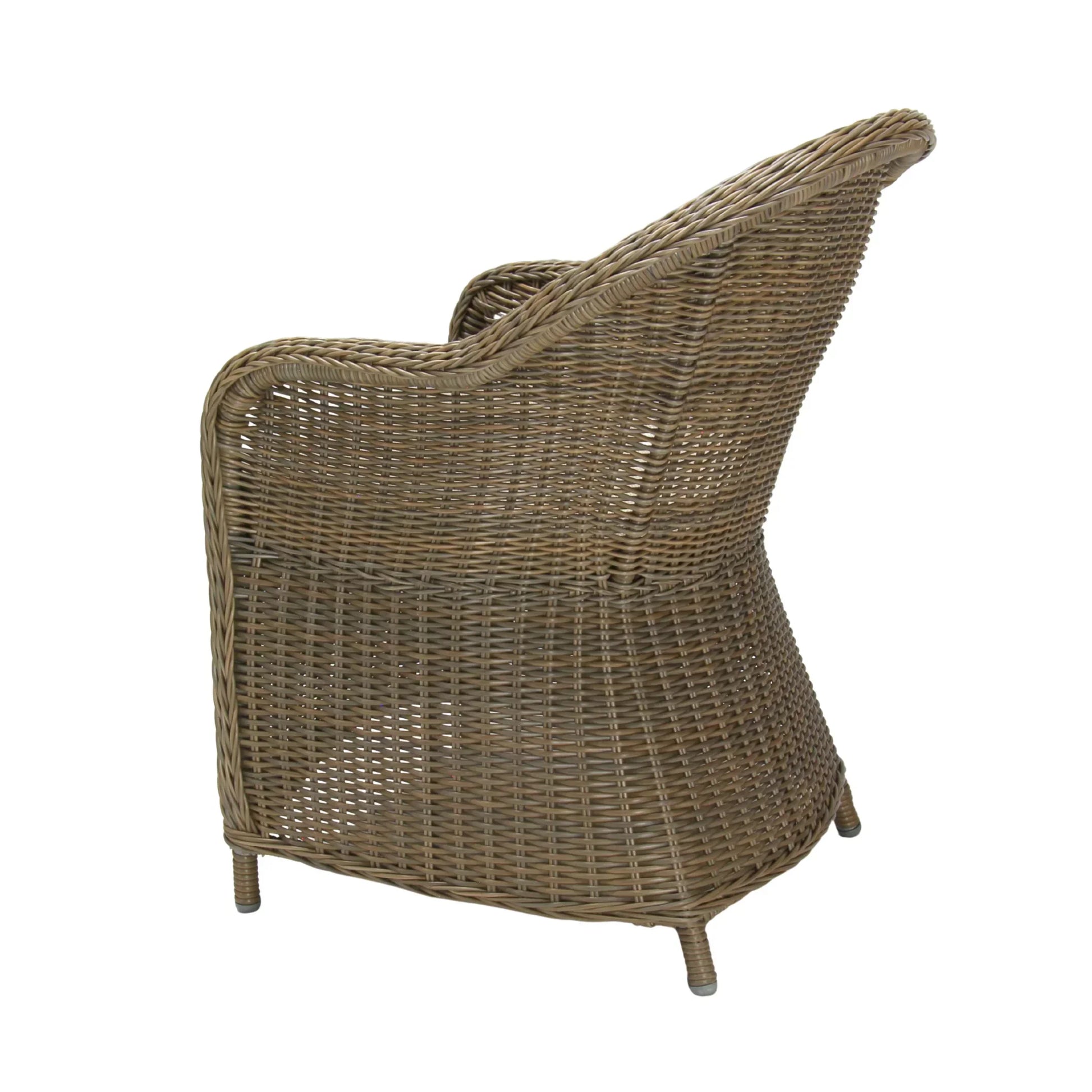 MALAWI | Poly Rattan Wicker Outdoor Dining Chair | Brown Grey - PL18010-DC-NAT-2 - Direct Factory Furniture Australia