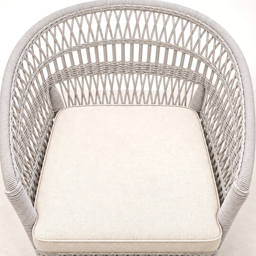 ROSA | Outdoor Dining Chair Replacement Cushion | Cream Beige Colour | 55cmx57cm