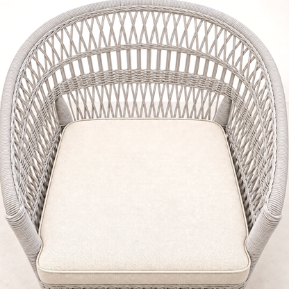 ROSA | Outdoor Dining Chair Replacement Cushion | Cream Beige Colour | 55cmx57cm
