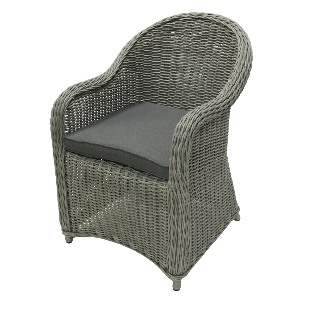 NOOSA | Poly Rattan Wicker Outdoor Dining Chair | Stone Grey