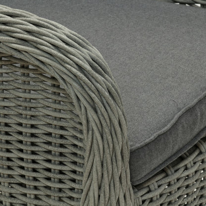 NOOSA | Poly Rattan Wicker Outdoor Dining Chair | Stone Grey