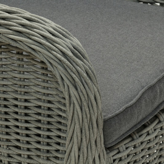 NOOSA | Poly Rattan Wicker Outdoor Dining Chair | Stone Grey