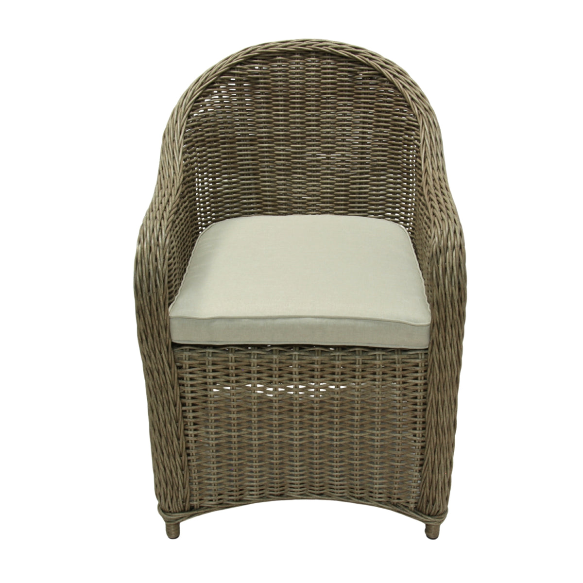 NOOSA | Poly Rattan Wicker Outdoor Dining Chair | Walnut