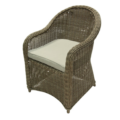 NOOSA | Poly Rattan Wicker Outdoor Dining Chair | Walnut