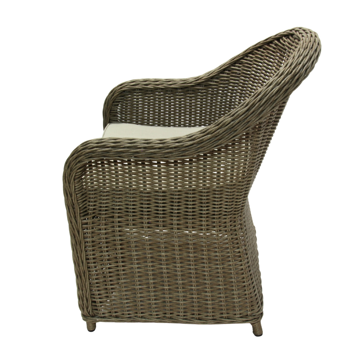 NOOSA | Poly Rattan Wicker Outdoor Dining Chair | Walnut