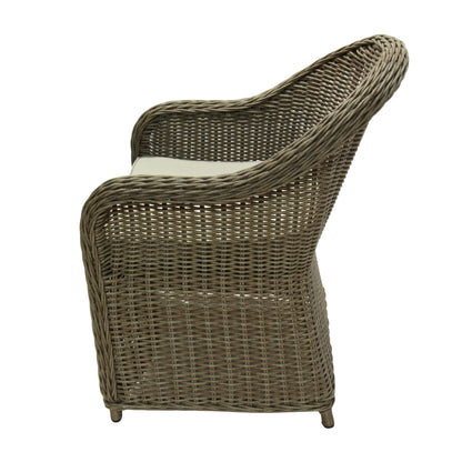 NOOSA | Poly Rattan Wicker Outdoor Dining Chair | Walnut