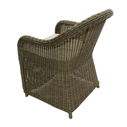 NOOSA | Poly Rattan Wicker Outdoor Dining Chair | Walnut