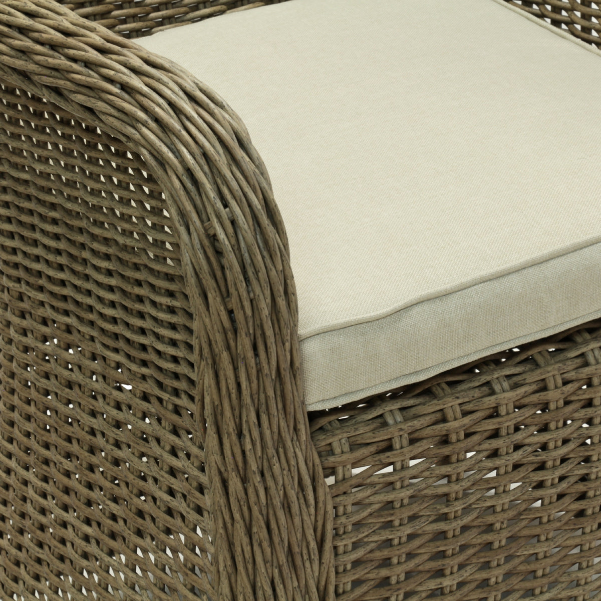 NOOSA | Poly Rattan Wicker Outdoor Dining Chair | Walnut