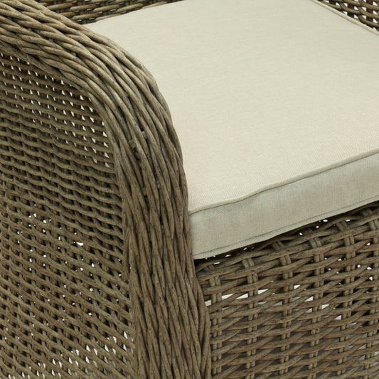NOOSA | Poly Rattan Wicker Outdoor Dining Chair | Walnut