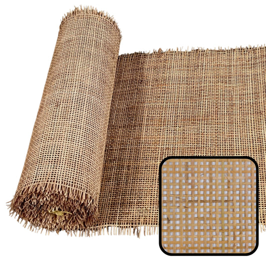 Natural-Rattan-Cane-Webbing-Mesh-Roll-Panel-Furniture-Chair-Repair-Open-Weave-Square-Radio-Melbourne-Australia-Light-Brown-7