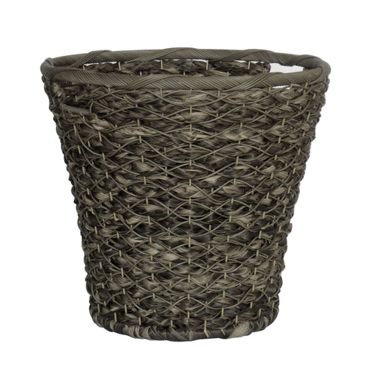 OSLO Poly Rattan Wicker Large Basket - Grey - Direct Factory Furniture Australia