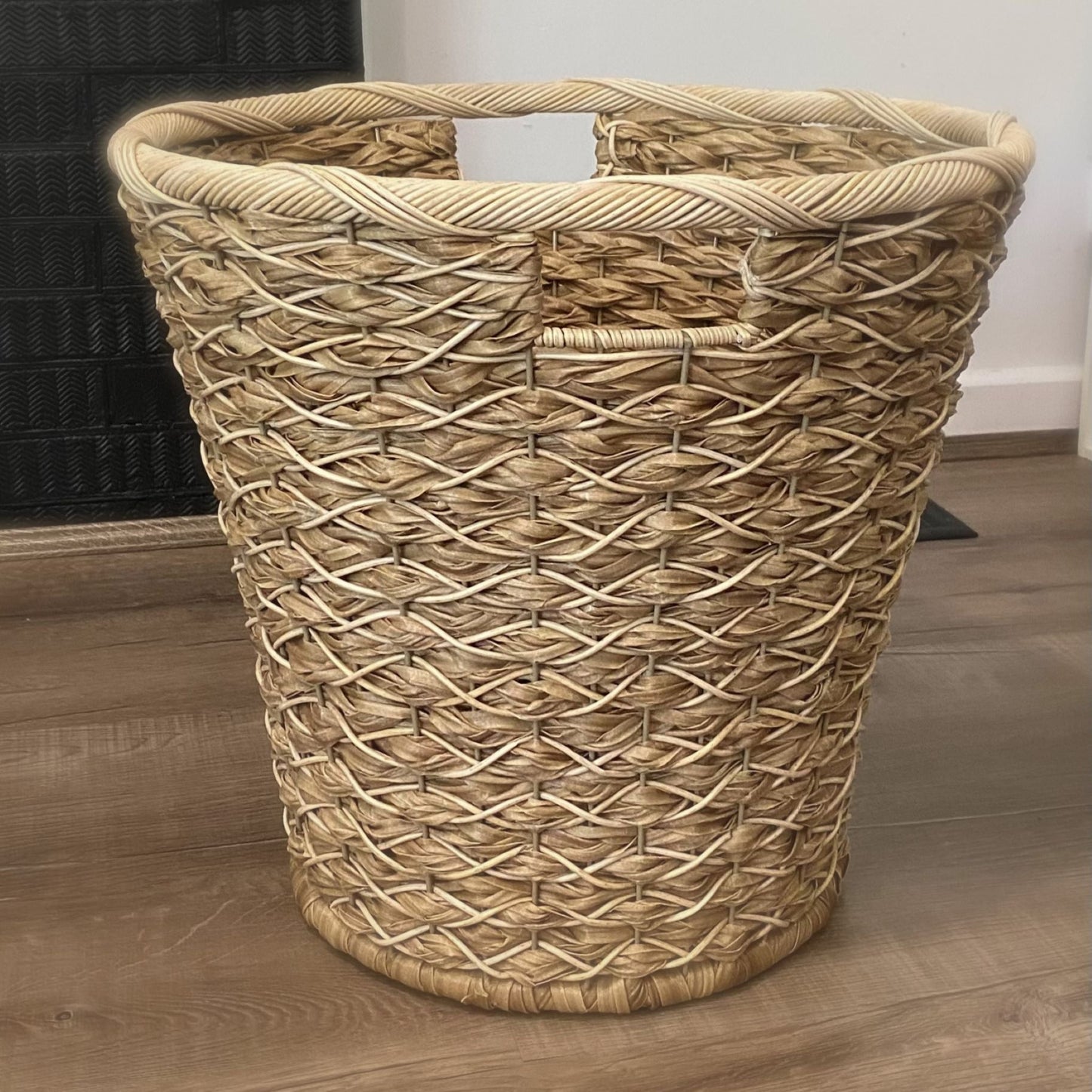 OSLO Poly Rattan Wicker Large Basket - Light Brown - Direct Factory Furniture Australia