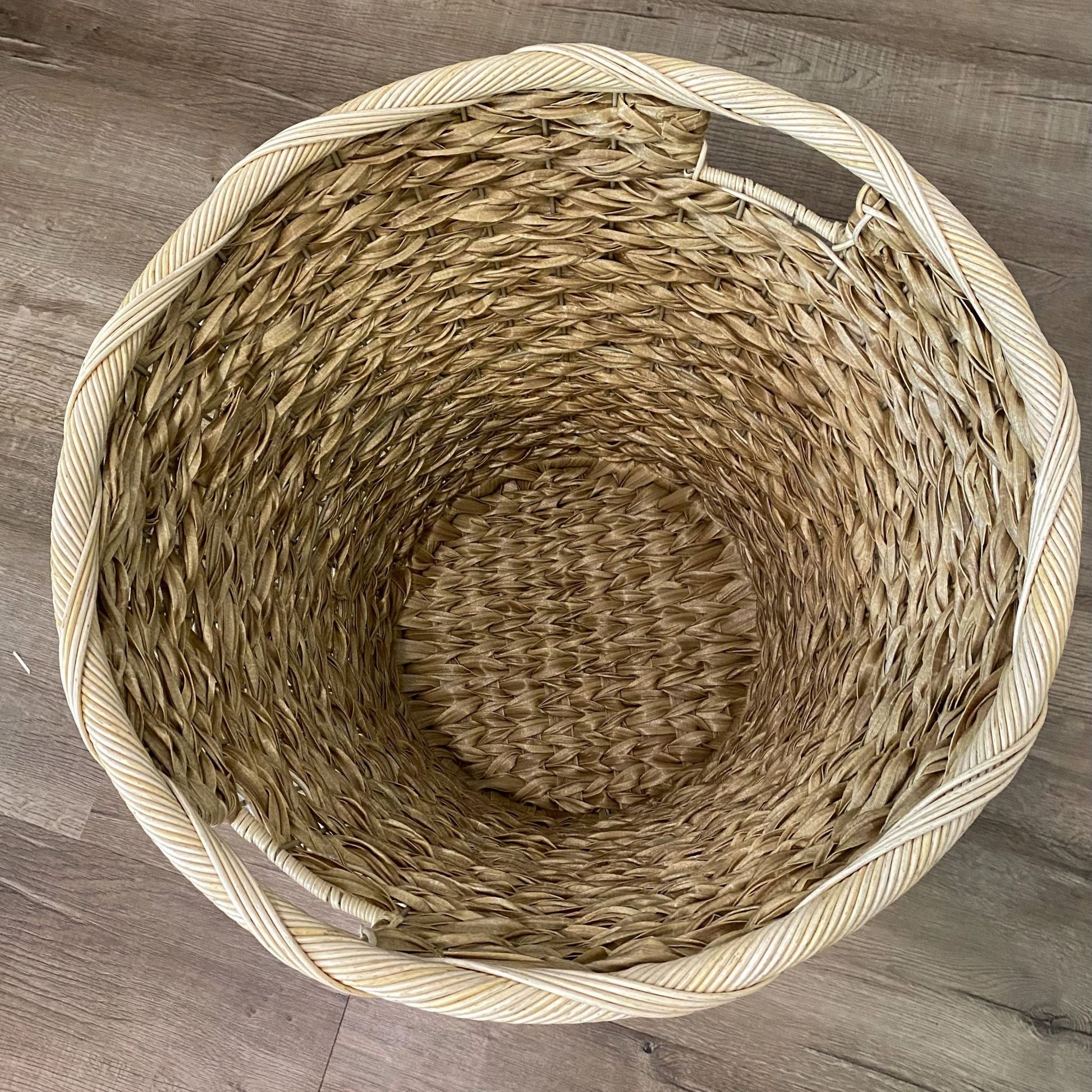 OSLO Poly Rattan Wicker Large Basket - Light Brown - Direct Factory Furniture Australia