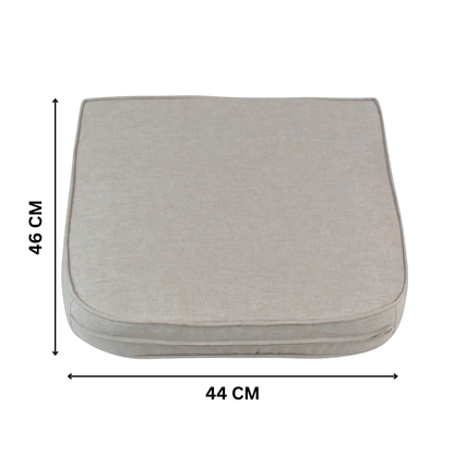 CALOR | Outdoor Dining Chair Seat Cushion | Light Grey | 44cmx46cm