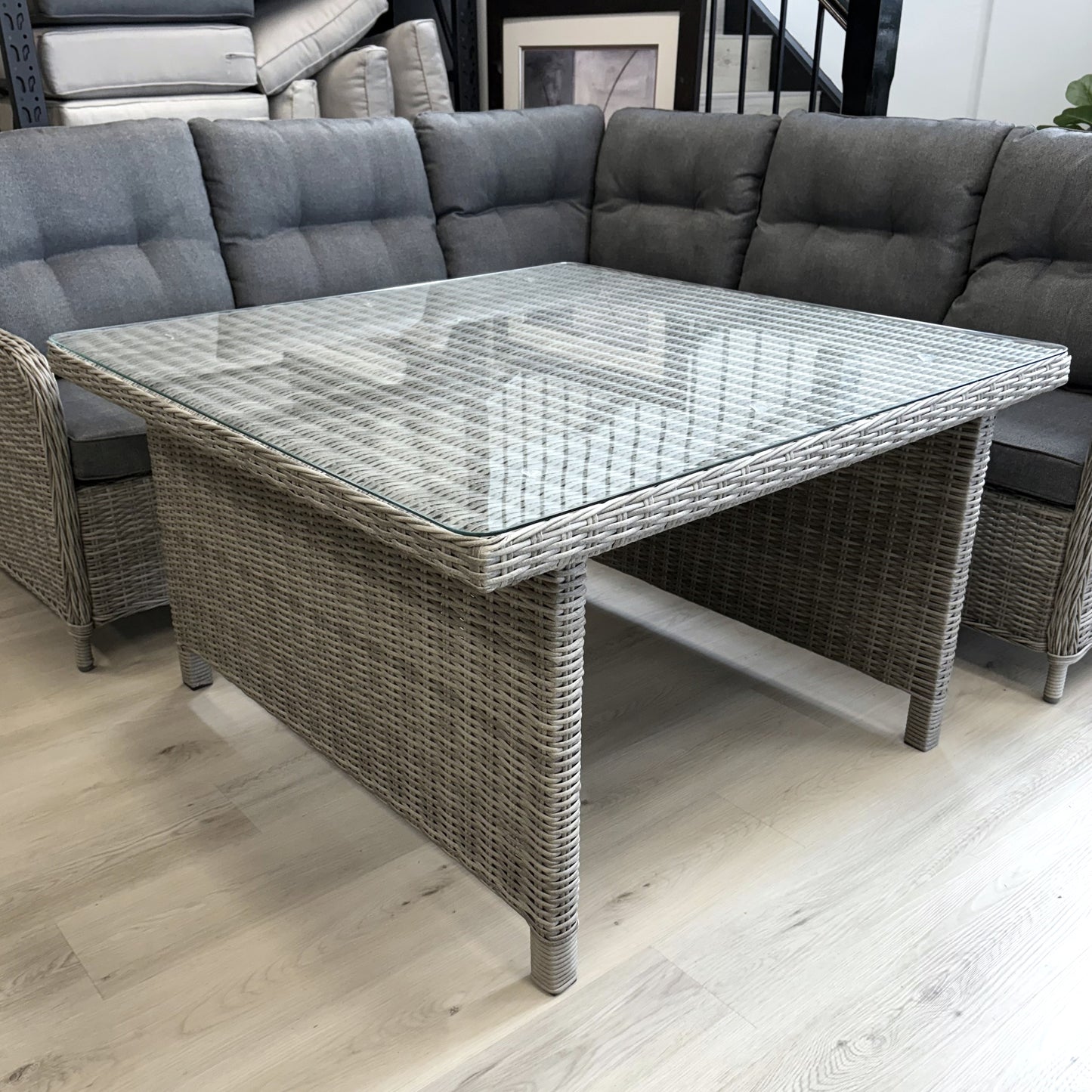 PORTSEA | 7 Seat Poly Rattan Wicker Outdoor Lounge | Grey
