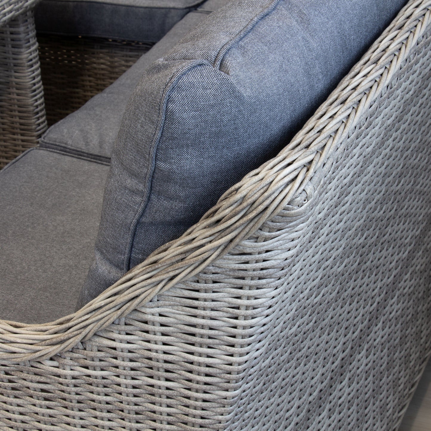PORTSEA | 7 Seat Poly Rattan Wicker Outdoor Lounge | Grey
